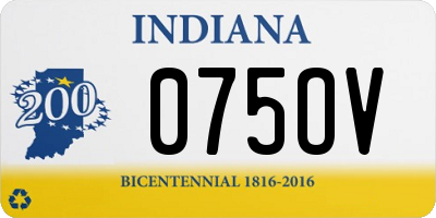 IN license plate 075OV