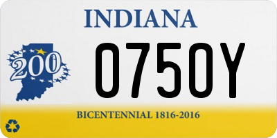 IN license plate 075OY