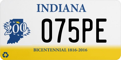 IN license plate 075PE