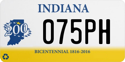 IN license plate 075PH