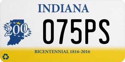 IN license plate 075PS
