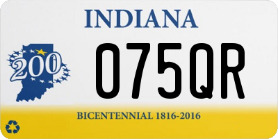 IN license plate 075QR