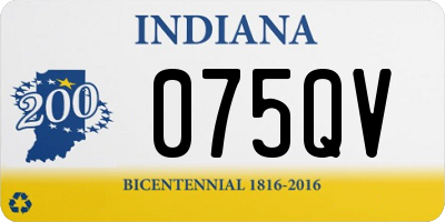 IN license plate 075QV