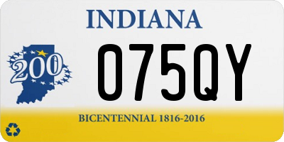 IN license plate 075QY