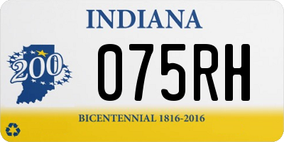 IN license plate 075RH