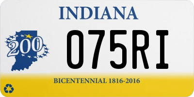 IN license plate 075RI