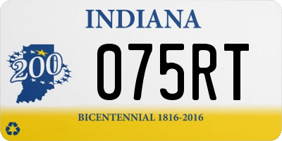 IN license plate 075RT