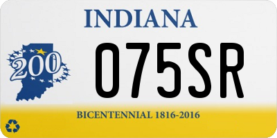 IN license plate 075SR