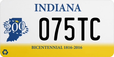 IN license plate 075TC