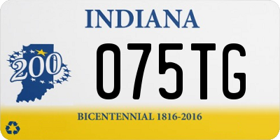 IN license plate 075TG