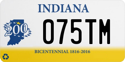 IN license plate 075TM