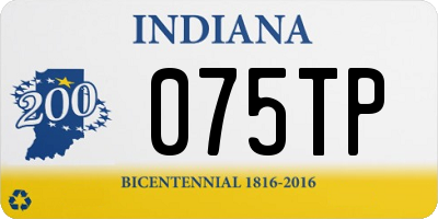 IN license plate 075TP