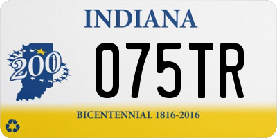 IN license plate 075TR