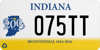 IN license plate 075TT