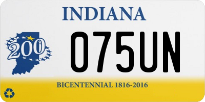 IN license plate 075UN