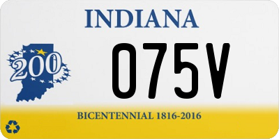 IN license plate 075V