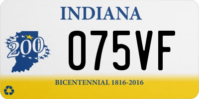 IN license plate 075VF