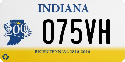 IN license plate 075VH