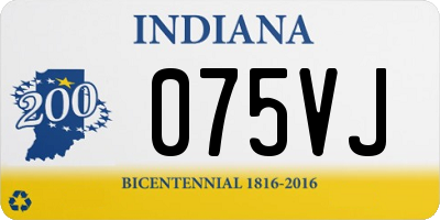 IN license plate 075VJ