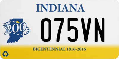 IN license plate 075VN