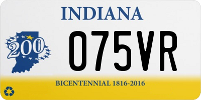 IN license plate 075VR