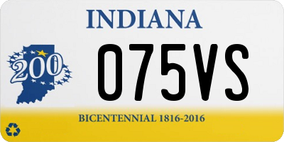 IN license plate 075VS