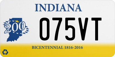 IN license plate 075VT