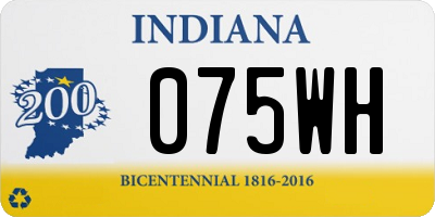 IN license plate 075WH