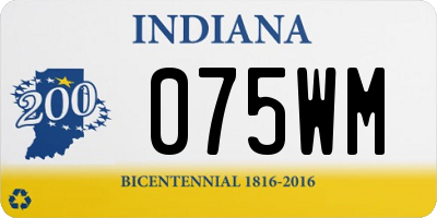 IN license plate 075WM