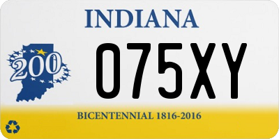 IN license plate 075XY