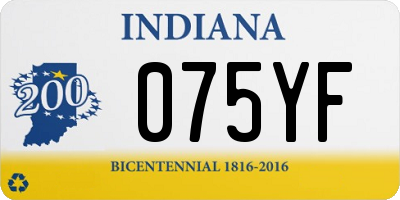 IN license plate 075YF