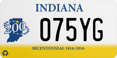 IN license plate 075YG