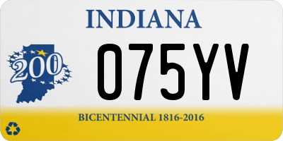 IN license plate 075YV