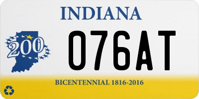 IN license plate 076AT