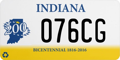 IN license plate 076CG