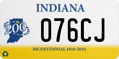 IN license plate 076CJ