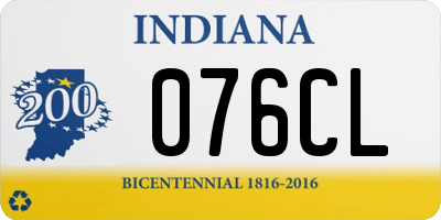 IN license plate 076CL