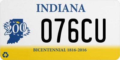 IN license plate 076CU