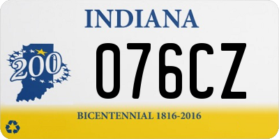 IN license plate 076CZ