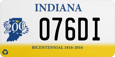 IN license plate 076DI