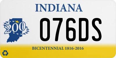 IN license plate 076DS