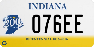 IN license plate 076EE