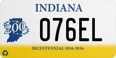 IN license plate 076EL