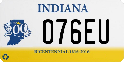 IN license plate 076EU