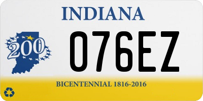 IN license plate 076EZ