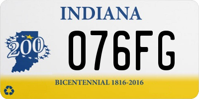 IN license plate 076FG