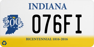 IN license plate 076FI