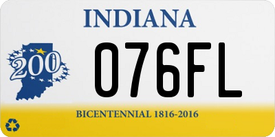 IN license plate 076FL