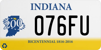 IN license plate 076FU