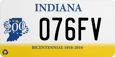 IN license plate 076FV